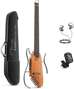 Silent гітара з чохлом та аксесуарами Donner Music HUSH-Ⅰ Silent Guitar Maple Natural EC1780