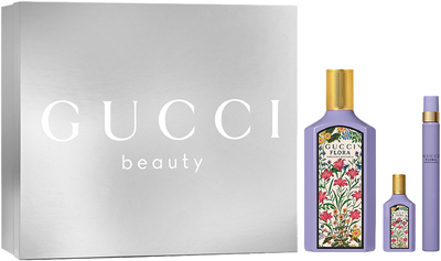 Zestaw damski Gucci Flora Gorgeous Magnolia Woda perfumowana 100 ml + Woda perfumowana 10 ml + Woda perfumowana 5 ml (3616305447654)