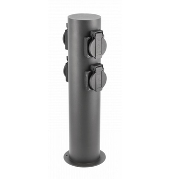 Стовпчик садовий GTV CORTA-P 36, IP54, 4*розетки Schucko, max.3500W, графіт (OS-CORP36G-30) - OS-CORP36G-30