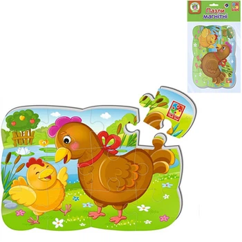 Магнитные пазлы для детей Vladi Toys VT3205-78 P Курочка и цыпленок, 12 элементов (VT3205-78-RT)
