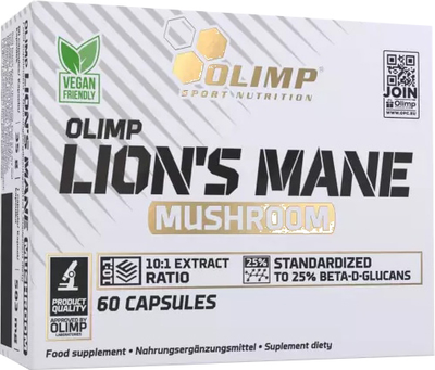 Витамины и минералы Olimp Lion's Mane Mushroom 60 капсул (5901330092077)