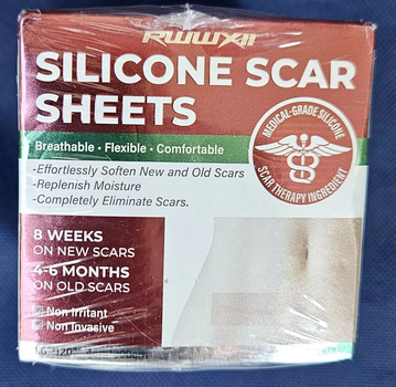 Силиконовая лента для лечения рубцов RWWXII Silicone Scar Tape телесного цвета