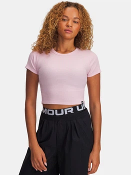 Футболка коротка жіноча Under Armour Ua Rival Rib Baby Tee 6000264-647 M Рожева (197779711449)