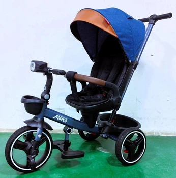 Трехколесный велосипед коляска BestTrike "Marco" 9155 / 307-05 с музыкальной фарой и телескопической ручкой
