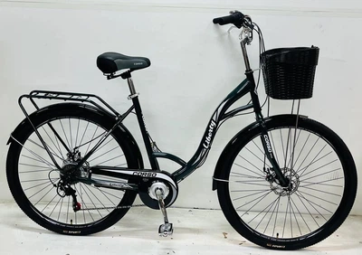 Женский городской велосипед 28 дюймов Corso «Liberty» LR-28193 с корзинкой Shimano 7 скоростей