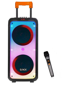 Автономная акустическая система DR-195 + радиомикрофон, LED светомузыка, USB/FM/Bluetooth/TWS