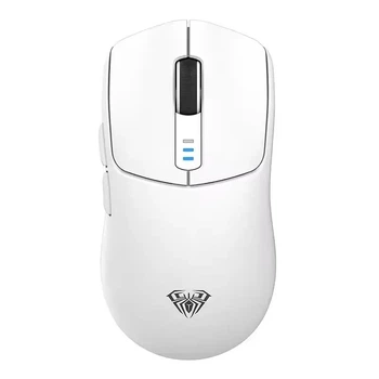 Миша бездротова ігрова AULA SC580 PAW3325, 12000 DPI 2,4G+Bluetooth White