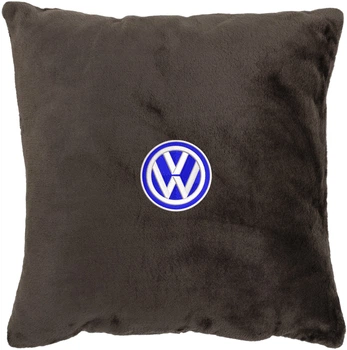 Подушка декоративна Evatech Volkswagen Коричнева з вишивкою 35х35 см (MPCSSZV033)