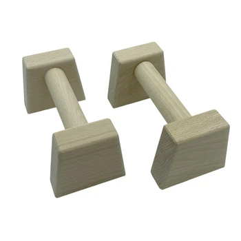 Паралети, упори для віджимання дерев'яні Wood Gym Push Up NE-WD-20 із бука 20 см 2 шт