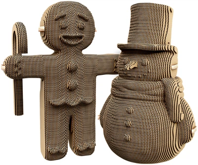 Картонный 3D пазл-конструктор Cartonic 3D Puzzle Gingerbread Man And Snowman (CARTGINGER)