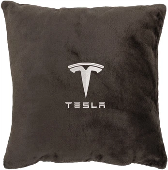 Подушка декоративная Evatech Tesla Коричневая с вышивкой 35х35 см (MPCSSZV040)