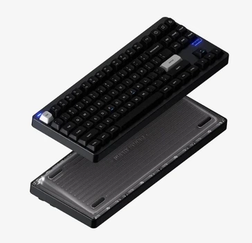 Беспроводная механическая клавиатура NuPhy Gem80 / Mint (linear, 37gf) / Color - Obsidian Black / Hot-Swappable, RGB, ANSI US
