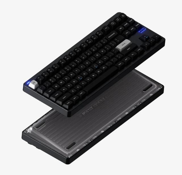 Бездротова механічна клавіатура NuPhy Gem80 / Mint (linear, 37gf) / Color - Obsidian Black / Hot-Swappable, RGB, ANSI US