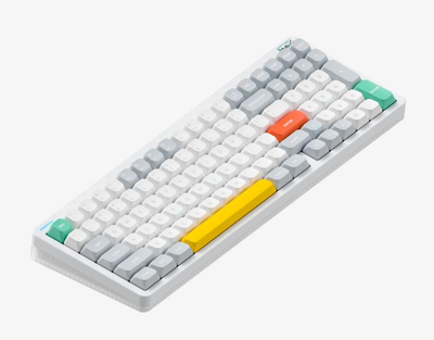 Беспроводная механическая клавиатура NuPhy Halo96 V2 / Mint (linear, 37gf) / Color - Ionic White / Hot-Swappable, RGB, ANSI US