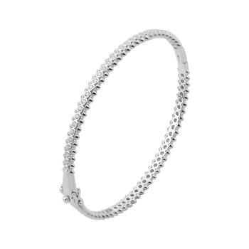 Серебряный браслет с фианитами, вес изделия 12,52 гр (2176510)