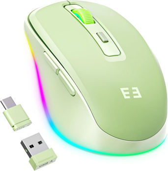 Мышь seenda MOU160 Wireless Type A/C аккумуляторная, с функцией вигглер шейкер симулятор движения, зеленая