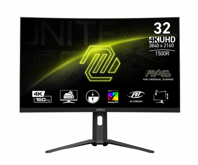 Монитор геймерский 31.5" 160Hz MSI MAG 321CUP безрамочный изогнутый