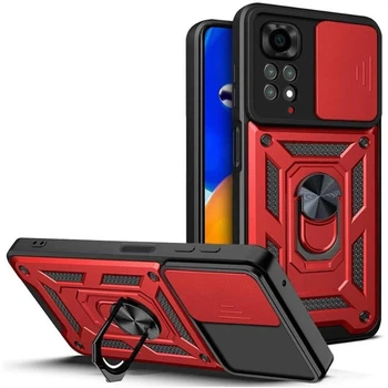 Протиударний броньований чохол із захистом камери для Xiaomi Redmi Note 11 та Note 11s Armor Case Keysion red