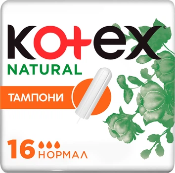 Тампони Kotex Natural Normal 16 шт. (5029053577395)