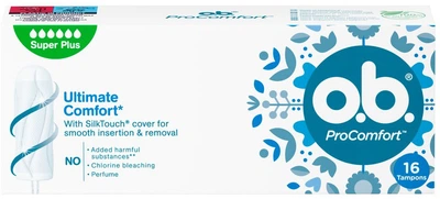 Тампони o.b. ProComfort Super Plus 16 шт (3574660607567/3574661331157)