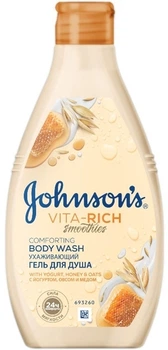 Доглядальний гель для душу Johnson's Vita-Rich Смузі з йогуртом, вівсом і медом 750 мл (3574661387314)