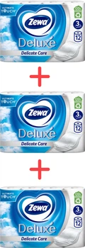 Папір туалетний Zewa Deluxe білий 3 шари 12 рулонів (7322540989779)