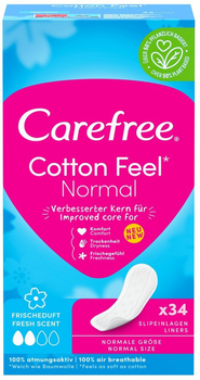 Щоденні гігієнічні прокладки Carefree Cotton Fresh 34 шт (3574661064307/3574661565071)