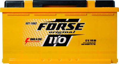 Автомобільний акумулятор Forse 110 Ah (-/+) Euro (1000EN) R+ (L5) (110.65-04)