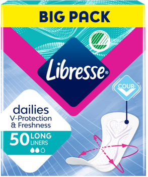 Щоденні прокладки Libresse Dailies Protect Fresh Long 50 шт (7322541350530)