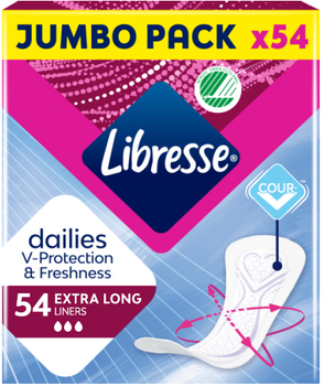 Щоденні прокладки Libresse Dailies Protect Fresh Extra Long 54 шт (7322541471853)
