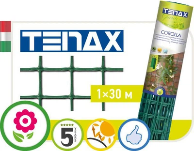 Сітка полімерна Tenax "Королла" для витких рослин 1 х 30 м Зелена (8002929040312)