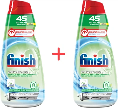 Засіб для миття посуду в посудомийних машинах Finish Power All in One Gel 0% 900 мл (5908252000036)