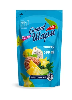 Жидкое мыло Grand Шарм Maxi Тропик 500 мл (дой-пак) (4820195505922)