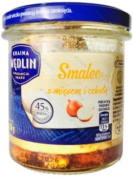 Смалець Kraina Wedlin з м'ясом 45% та цибулею Smalec z mięsem i cebula 250 г