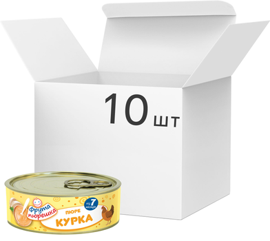 Упаковка м'ясного пюре Hame Курка з 7 місяців 120 г х 10 шт. (8595139774004)