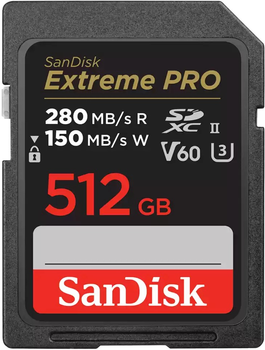 Карта пам'яті SanDisk Extreme Pro SDXC 512GB V60 UHS-II (0619659202156)