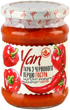 Ікра із червоного перцю Yan гостра 250 г (4850001116486)