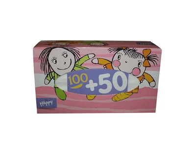 Хустинки паперові BELLA 100+50шт/1уп HAPPY унiверсальнi