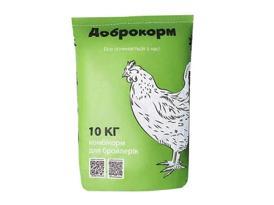 Комбікорм для бройлерів ДОБРОКОРМ 10кг від 30 днів /гр. "Відгодівля БК-3"