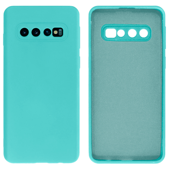Чехол противоударный Silicone case защита камеры Kassel для Samsung S10 (02) бирюза Sea blue