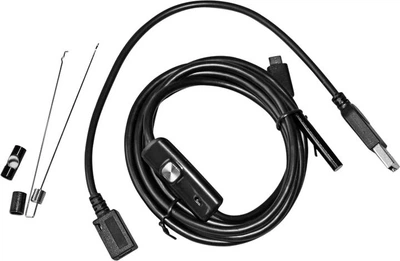 Эндоскоп 7 мм 2 м 3 in 1 Инспекционная камера 3 в 1, бороскоп Type-C, Micro USB и USB водонепроницаемый IP67 Мягкий кабель