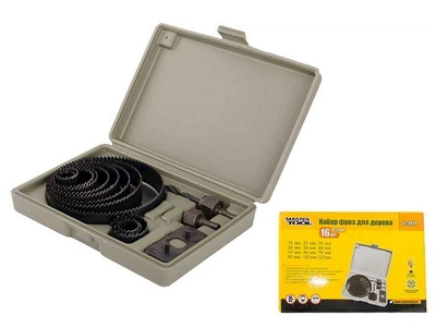 Набір фрез для дерева MASTER TOOL d=19-127мм 16шт 12-2572