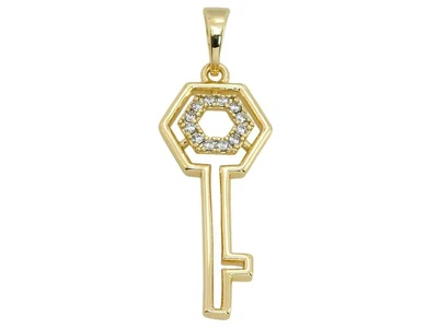 Кулон XUPING Позолота 14K "Ключик з цирконієм" для ланцюжка до 5мм (153119)