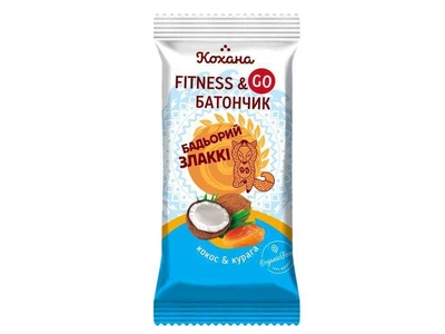 Батончик КОХАНА 40г Кокос, курага, фінік Fitness & Go ТРИ ЗЛАКИ