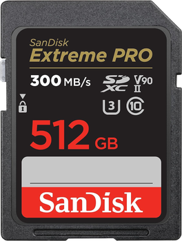 Карта памяти SanDisk Extreme Pro SDXC 512GB V90 UHS-II (0619659202217)