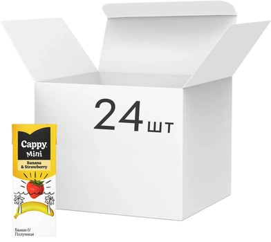 Упаковка нектару Cappy Mini Банан-полуниця 0.2 л х 24 шт (5449000152367)