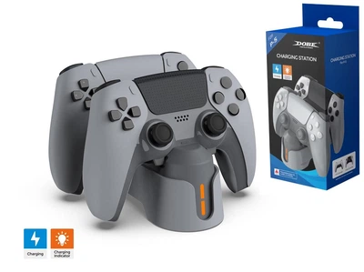 Зарядная станция Dobe TP5-1501X (30th Anniversary Limited Edition) для геймпадов Sony DualSense / DualSense EDGE (PS5) c индикатором заряда