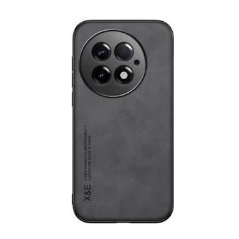 Кожаный чехол - накладка X&E для OnePlus 13 c металлической вставкой black