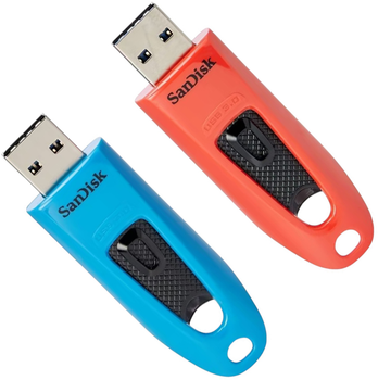 Pendrive SanDisk Ultra 64GB USB 3.0 2 szt. Blue/Red (0619659193508)