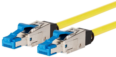 Патч-корд Metz Connect 40G AWG 26 Cat 8.1 0.5 m Yellow (13084H0577-E)